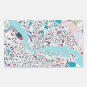 The City of Amsterdam Rectangular Sticker