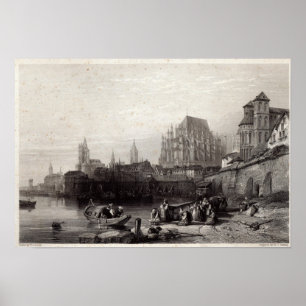 The City of Cologne, engraved by M.J. Sterling Poster
