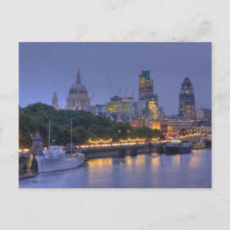 The City of London at dusk Postcard