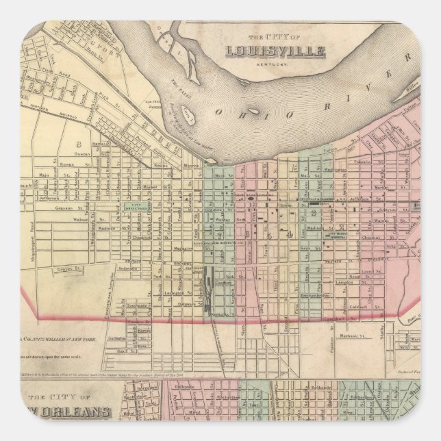 The City of Louisville, Kentucky Square Sticker (Front)