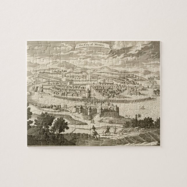 The City of Mexico, 1723 (engraving) Jigsaw Puzzle (Horizontal)