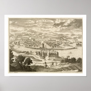 The City of Mexico, 1723 (engraving) Poster