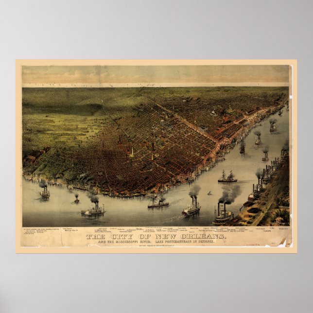 The city of New Orleans (1885) Poster (Front)