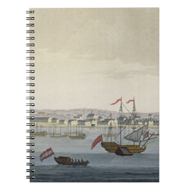 The City of Paramaribo (colour engraving) Spiral Notebook (Front)