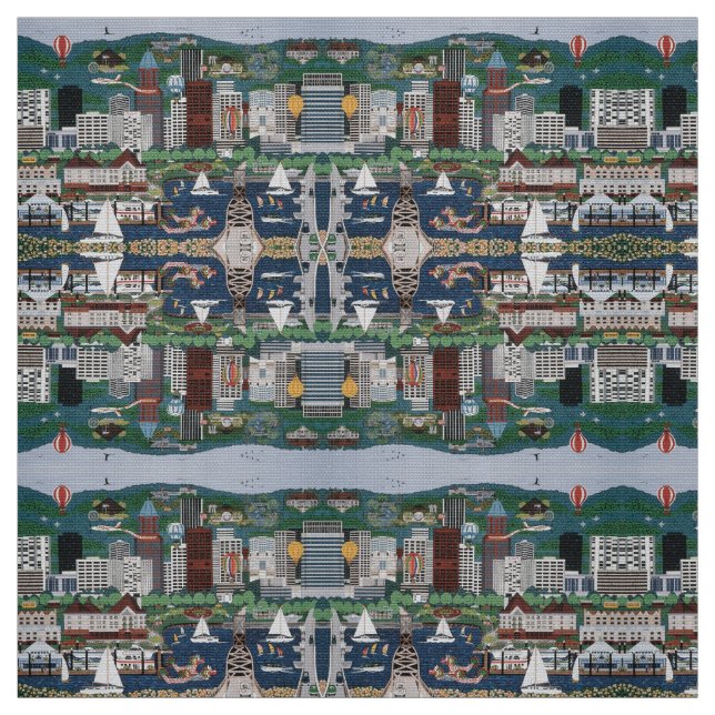 The City of Roses ~ Portland Fabric (Swatch)