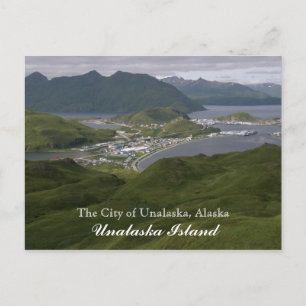 The City of Unalaska, Alaska Postcard