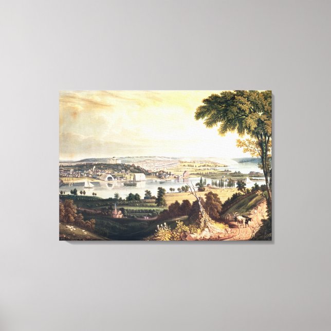 The City of Washington from beyond the Navy Canvas Print (Front)