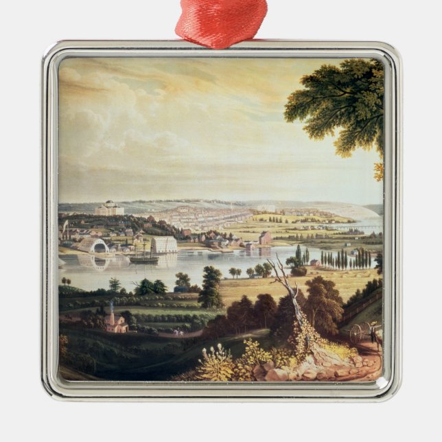 The City of Washington from beyond the Navy Metal Tree Decoration (Front)