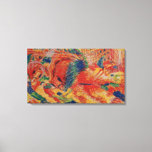 The City Rises, 1911 (tempera on card) Canvas Print
