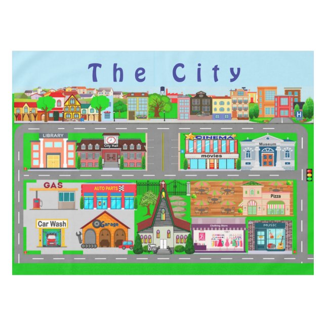 The City  Tablecloth (Front (Horizontal))