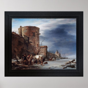 The City Wall of Haarlem in the Winter Poster