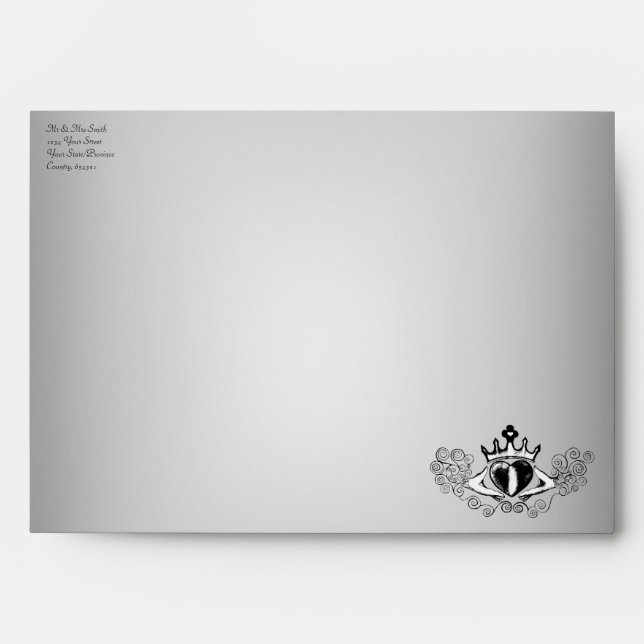 The Claddagh (Black) Envelope (Front)