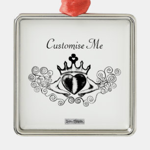 The Claddagh (Black) Metal Tree Decoration
