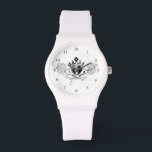 The Claddagh (Black) Watch<br><div class="desc">The Claddagh's distinctive design features two hands clasping a heart, and usually surmounted by a crown. The elements of this symbol are often said to correspond to the qualities of love (the heart), friendship (the hands), and loyalty (the crown). Often given in ring form, the Claddagh may be used for...</div>