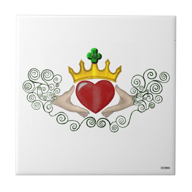 The Claddagh (Full Colour) Tile (Front)