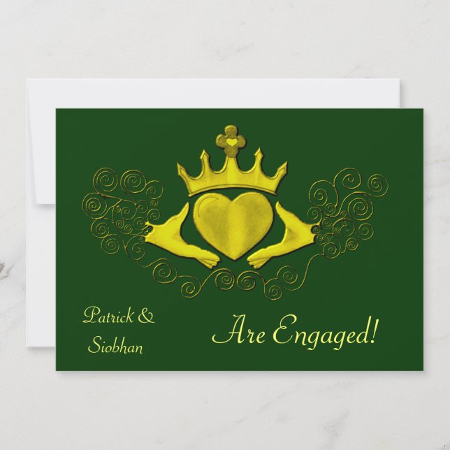 The Claddagh (Gold) Invitation (Front)