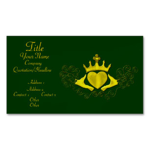 The Claddagh (Gold) Magnetic Business Card