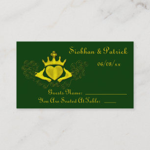 The Claddagh (Gold) (Wedding) Place Card