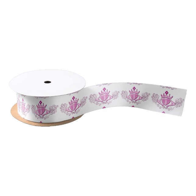 The Claddagh (Pink) Satin Ribbon (Spool)