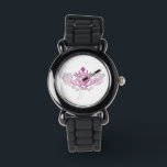 The Claddagh (Pink) Watch<br><div class="desc">The Claddagh's distinctive design features two hands clasping a heart, and usually surmounted by a crown. The elements of this symbol are often said to correspond to the qualities of love (the heart), friendship (the hands), and loyalty (the crown). Often given in ring form, the Claddagh may be used for...</div>