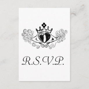 The Claddagh R.S.V.P card (Black)