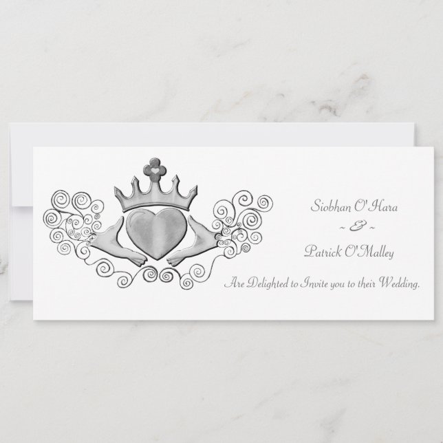 The Claddagh (Silver) Invitation (Front)