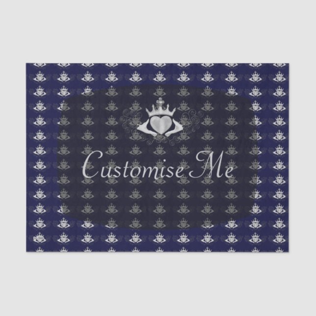 The Claddagh (Silver) Tissue Paper (Front)