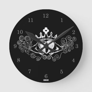 The Claddagh (White) Round Clock