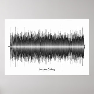 The Clash London Calling Soundwave Art Poster