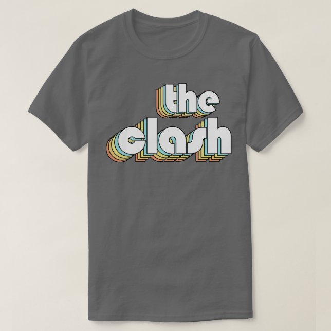 The Clash Retro Typography Faded Style T-Shirt (Design Front)