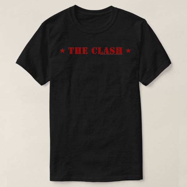 The Clash u2013 Logo with Stars T-Shirt (Design Front)