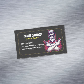 The Classic Cut Barber Magnetic Business Card