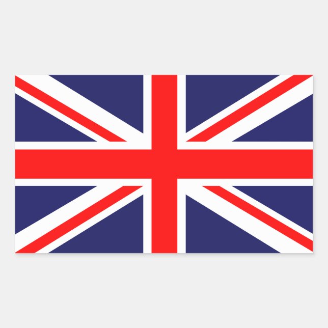 The Classic Union Jack Rectangular Sticker (Front)