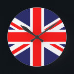 The Classic Union Jack Round Clock<br><div class="desc">The Union Flag, or Union Jack, is the national flag of the United Kingdom. It is so called because it combines the crosses of the three countries united under one Sovereign - the kingdoms of England and Wales, of Scotland and of Ireland (although since 1921 only Northern Ireland has been...</div>