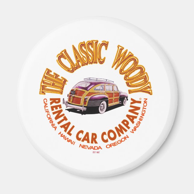 The Classic Woody Rental Car Company Logo Ver 3.0 Magnet (Front)