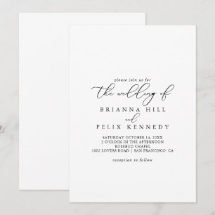 The Classy Chic Minimalist Wedding of Invitation