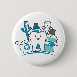 The Clean Teeth Gang 6 Cm Round Badge