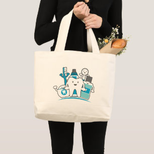 The Clean Teeth Gang Large Tote Bag