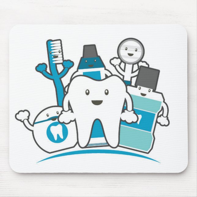 The Clean Teeth Gang Mouse Pad (Front)