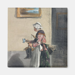 The Cleaning Lady, from 'Les Femmes de Paris' Magnet