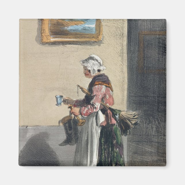 The Cleaning Lady, from 'Les Femmes de Paris' Magnet (Front)