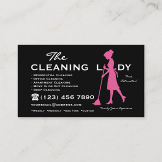The Cleaning Lady House Janitorial Services Business Card