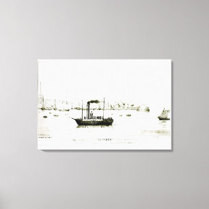The 'Clermont', the first Steam Packet Canvas Print