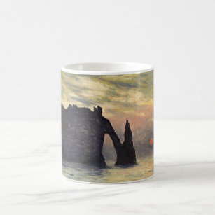 The Cliff Etretat, Sunset by Claude Monet Coffee Mug