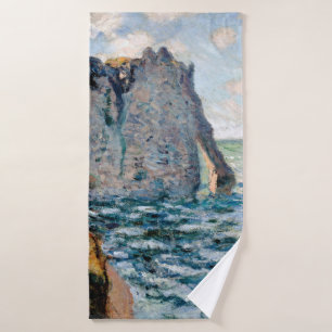 The Cliff of Aval, Monet Bath Towel
