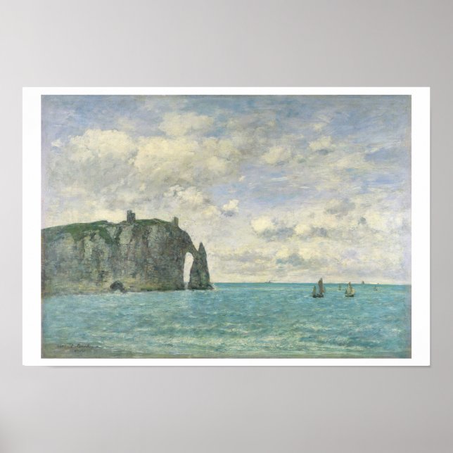 The Cliffs at Etretat, 1890 (oil on canvas) Poster (Front)