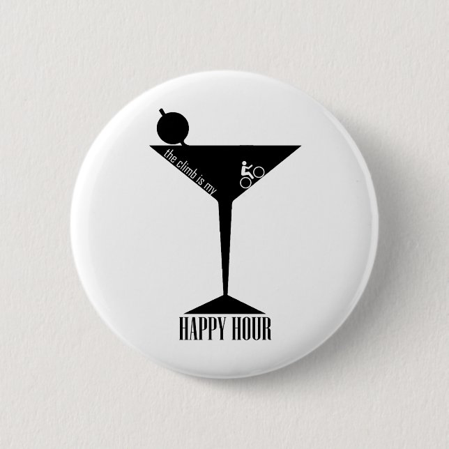 The Climb Is My Happy Hour 6 Cm Round Badge (Front)