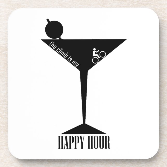 The Climb Is My Happy Hour Coaster (Front)