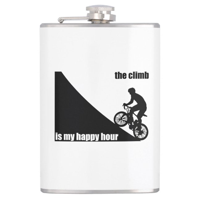 The Climb Is My Happy Hour Hip Flask (Front)
