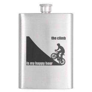 The Climb Is My Happy Hour Hip Flask